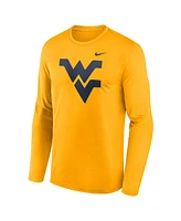 Nike Men's Gold West Virginia Mountaineers Primetime Primary Legend Long Sleeve T-Shirt