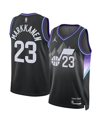 Jordan Men's and Women's Lauri Markkanen Black Utah Jazz 2024/25 Swingman Jersey - Statement Edition