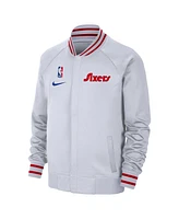 Nike Men's White Philadelphia 76ers 2024/25 City Edition Authentic Showtime Performance Full-Zip Jacket