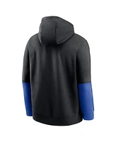 Nike Men's Black/Royal Duke Blue Devils 2024 Sideline Club Pullover Hoodie