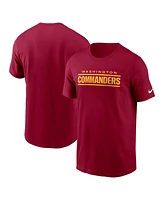 Nike Men's Burgundy Washington Commanders Primetime Wordmark Essential T-Shirt