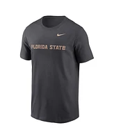 Nike Men's Anthracite Florida State Seminoles Primetime Wordmark T-Shirt