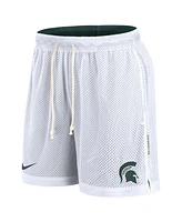 Nike Men's White/Green Michigan State Spartans Primetime Reversible Performance Shorts