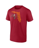 Fanatics Men's Red Tampa Bay Buccaneers Hometown Offensive Drive T-Shirt