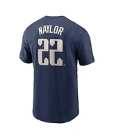 Nike Men's Josh Naylor Navy Cleveland Guardians 2024 City Connect Name Number T-Shirt