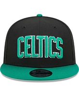 New Era Men's Black/Green Boston Celtics Jersey Hook Statement Edition 9FIFTY Snapback Hat