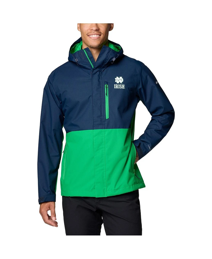 Columbia Men's Navy Notre Dame Fighting Irish Field Bound Omni-Tech Full-Zip Jacket