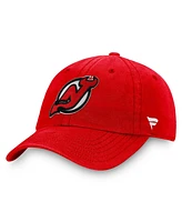 Fanatics Men's Red New Jersey Devils Core Primary Logo Adjustable Hat