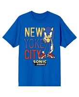 Sonic Prime New Yoke City Crew Neck Short Sleeve Royal Blue Men's