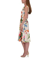 Donna Ricco Women's Floral-Print Midi Dress