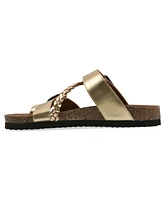 White Mountain Women's Hammy Round Toe Flat Sandals