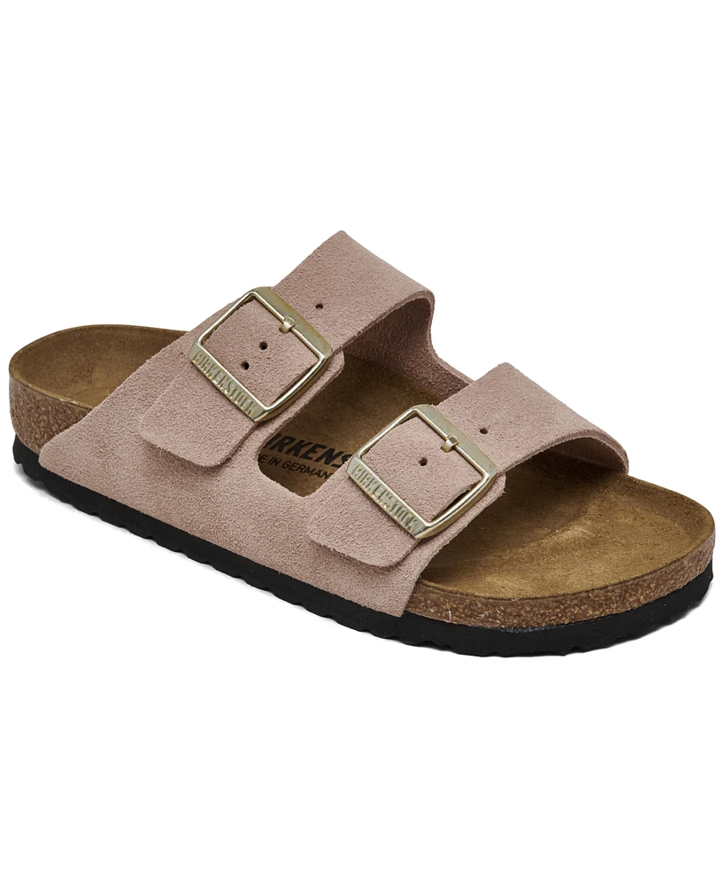 Birkenstock Women's Arizona Soft Footbed Suede Leather Sandals from Finish Line