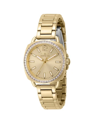 Invicta Women's Wildflower Quartz 3 Hand Gold Dial Watch