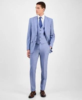 Calvin Klein Mens Slim Fit Wool Blend Stretch Suit Separates