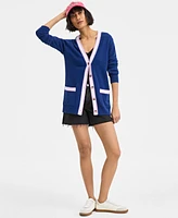 On 34th Women's Tipped Boyfriend Cardigan, Exclusively at Macy's