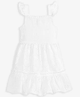 On 34th Little Girl's Cotton Eyelet Smocked Mommy & Me Flutter-Sleeve Dress, Exclusively at Macy's