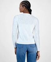 Charter Club Women's V-Neck Button-Front Linen-Blend Cardigan, Exclusively at Macy's