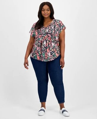 Tommy Hilfiger Plus Size Floral Print Top Cargo Pants Exclusively At Macys