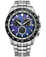 Citizen Men's Sport Luxury Pcat Silver-Tone Stainless Steel Bracelet Watch 43mm