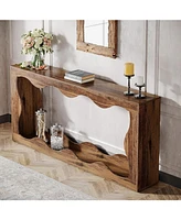 Tribesigns 63 Inches Farmhouse Console Table with Storage, Couch Behind Sofa, Long Entryway Table, Sofa Narrow Hal