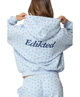 Edikted Womens Flower Power Hoodie