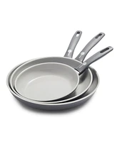 GreenPan Dover Ceramic Nonstick 3-Piece Frypan Set