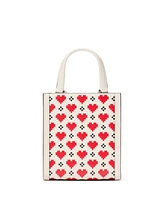 Kate Spade New York Manhattan Pixel Hearts Mini Tote Bag