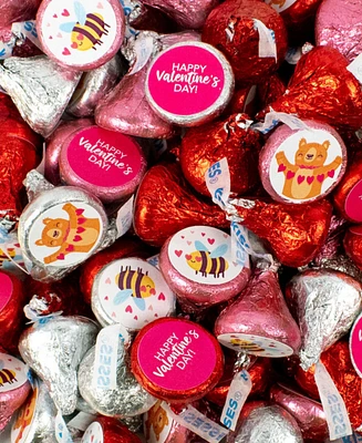 Just Candy Valentines Day Stickered Hersheys Kisses, 90 Kisses