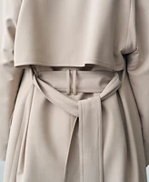 Mango Women's Oversized Belted Trench Coat