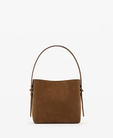 Mango Women's Suede Mini Shopper Bag