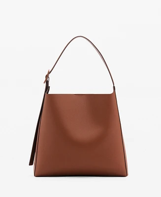 Mango Women's Buckle Detail Shopper Bag
