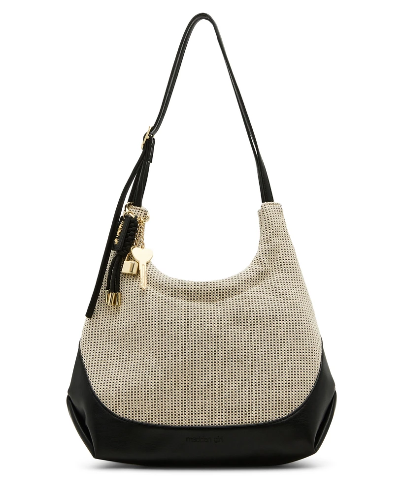 Madden Girl Fayew Woven Small Hobo Bag