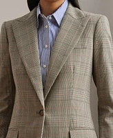 Lauren Ralph Women's Glen Plaid Cotton-Blend Twill Blazer