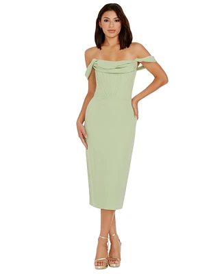 Dress the Population Women's Vickie Off-The-Shoulder Dress