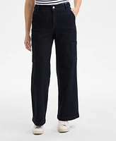 Style & Co Women's High-Rise Wide-Leg Cargo Jeans, Exclusively at Macy's