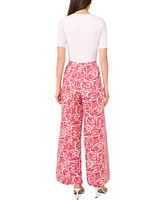 1.State Women's Printed Wide-Leg Pull-On Pants