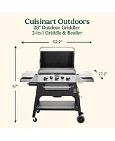 Cuisinart 3-Burner Outdoor Propane Griddler with Broiler