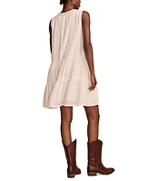 Lucky Brand Women's Floral-Print Lace-Trimmed Tank Mini Dress