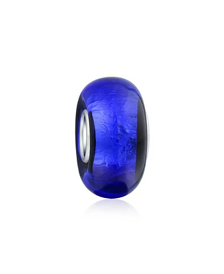 Bling Jewelry Translucent Jewel Colors Glass Charm Bead with Sterling Silver Core Bracelets