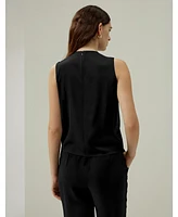 Sleeveless Minimalist Silk Top for Women