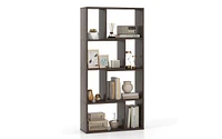 4-Tier Geometric Bookshelf with 8 Cubes for Living Room Bedroom