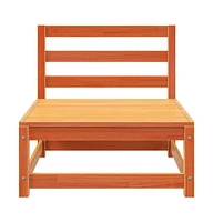 Patio Sofa Armless Wax Brown 27.6"x27.6"x26.4" Solid Wood Pine