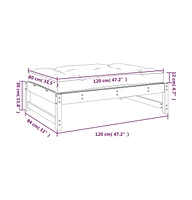 Patio Footstool 47.2"x31.5" Solid Wood Pine