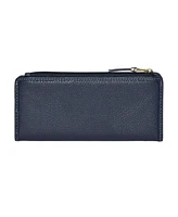 Slim Ladies Wallet with Top Zipper