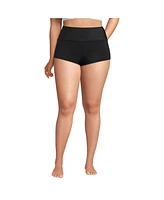 Lands' End Women's Plus Tugless High Waisted Swim Boy Shorts