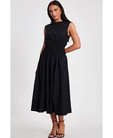 Quiz Women's Poplin Sheered Waist Maxi Dress