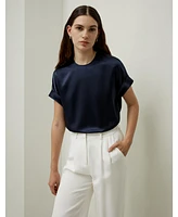 Contemporary Oversized Silk Top for Women