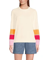 Lands' End Women's Drifter Crew Neck Jersey Pull Over Sweater