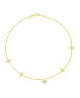 Etoielle Yellow Gold Tone Celetestial North Star Bracelet with Pave Cubic Zirconia