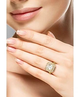 Rachel Zoe 14K Gold Plated Sterling Silver Cocktail Engagement Ring